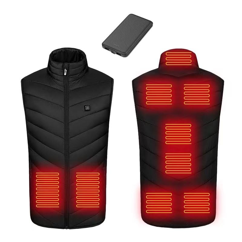 Corehance Heated Vest for Men Women with 9 Heating Zones , Heated Jackets for Winter