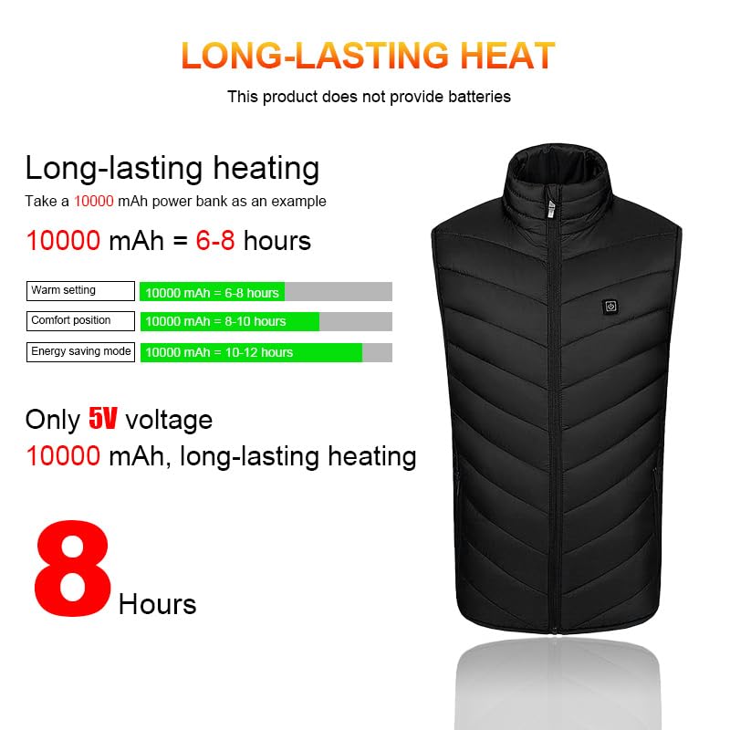 Corehance Heated Vest for Men Women with 9 Heating Zones , Heated Jackets for Winter