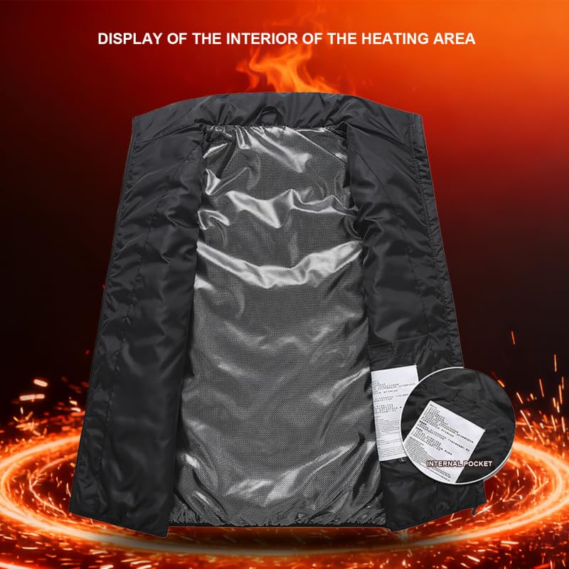 Corehance Heated Vest for Men Women with 9 Heating Zones , Heated Jackets for Winter